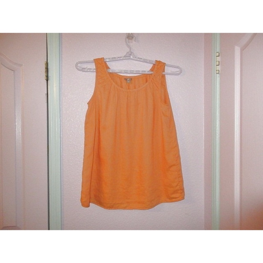 J. Jill 100% Linen Tank Top Size L Sleeveless Tunic Coastal Lagenlook Resort